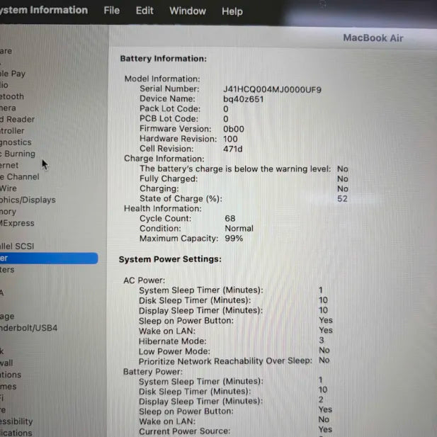 2025 Apple MacBook Air 13" M4 8C GPU 4.5GHz 16GB RAM 256GB SSD MW123LL/A