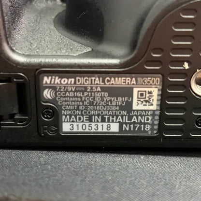 Nikon D3500 24.2MP Digital SLR DSLR Camera Unknown Shutter Count