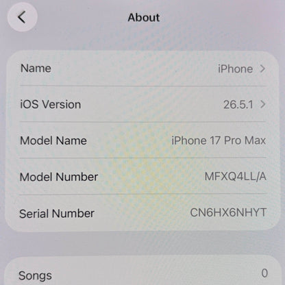 Factory Unlocked Apple iPhone 17 Pro Max 1TB Deep Blue MFXQ4LL/A