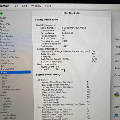 2019 Apple MacBook Air 13.3" i5 1.6GHz 16GB RAM 256GB SSD Space Gray A1932
